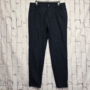 Lululemon Mens Commission Slim-Fit Pant 34 Navy Blue Warpstreme LM5AN2S